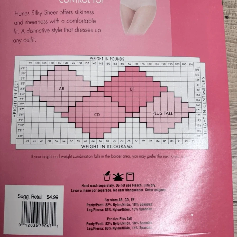 Hanes silky sheer